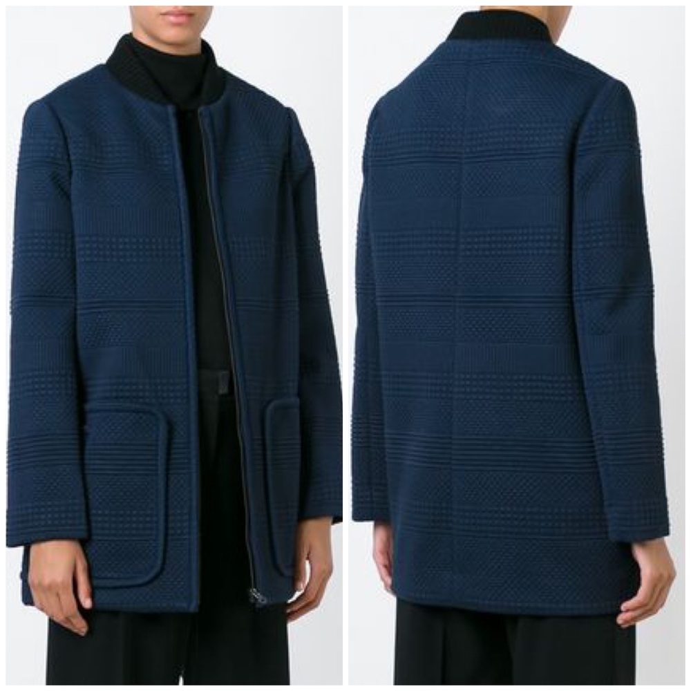 Tory Burch Textured Zip Coat
